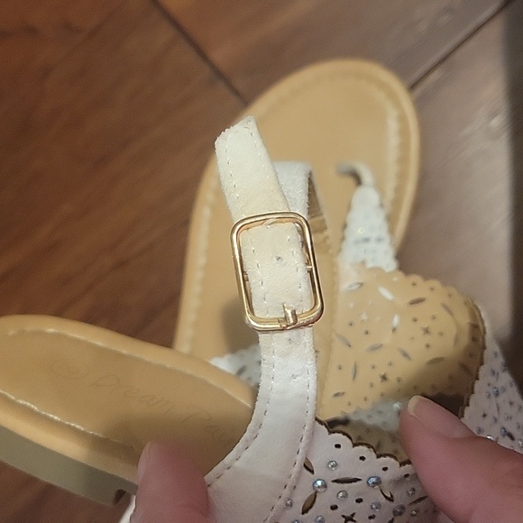 Dream Paris sandals, 8, white and tan - Picture 3 of 6
